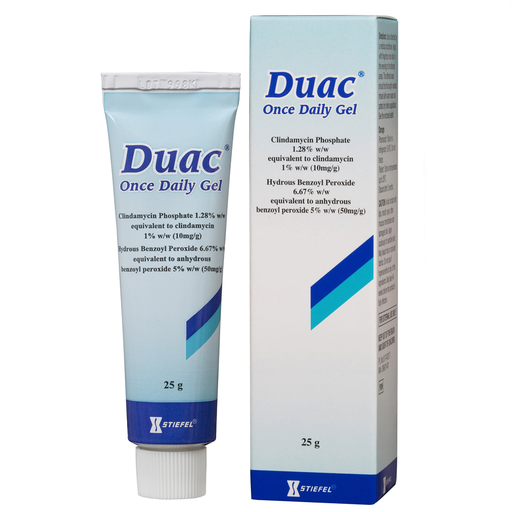 Duac® GEL Once Daily (Clindamycin + Benzoyl Peroxide)
